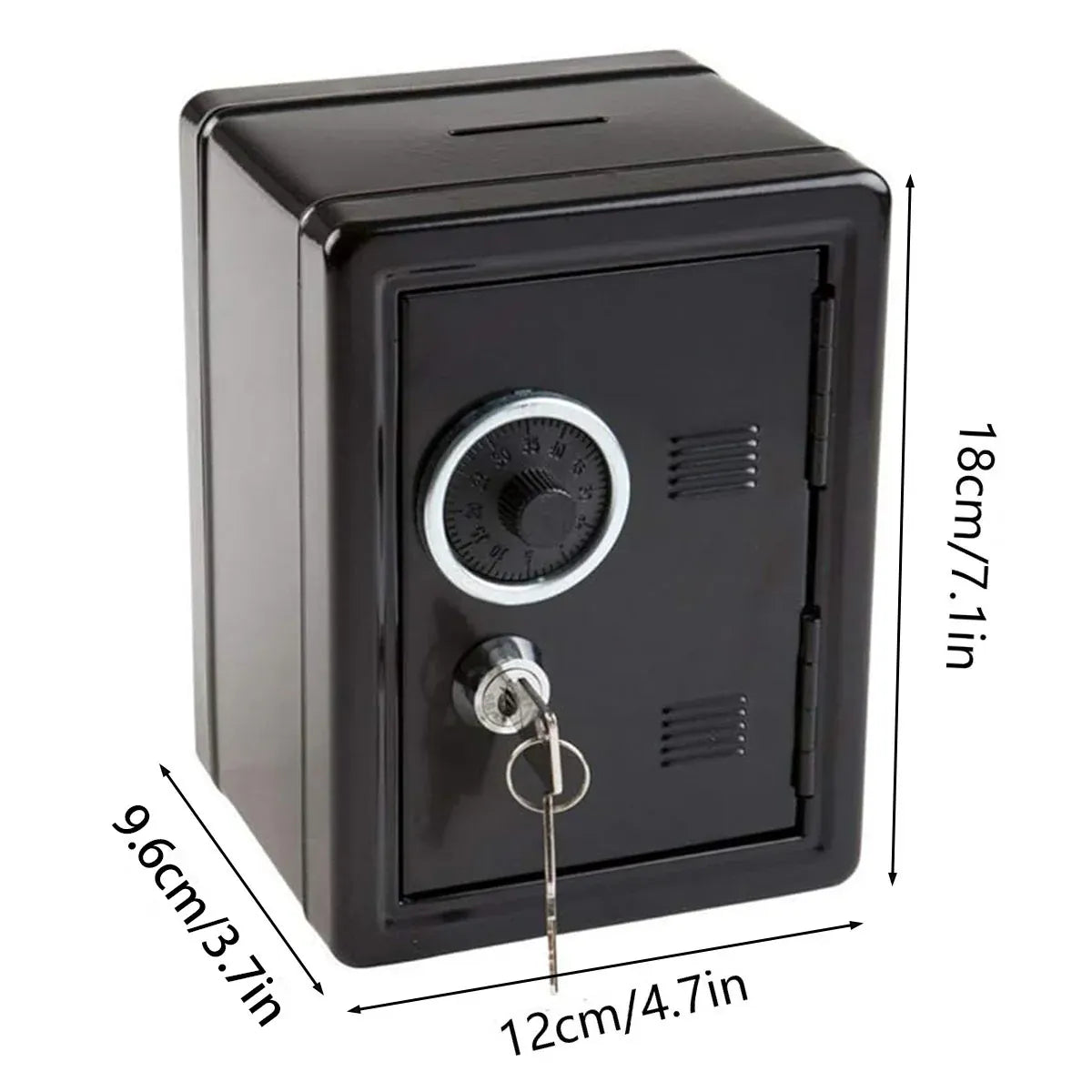 Piggy Bank Safe Cash Register Box Small Household Money Storage Safe V528-LOCK-BOX-BLACK-505821