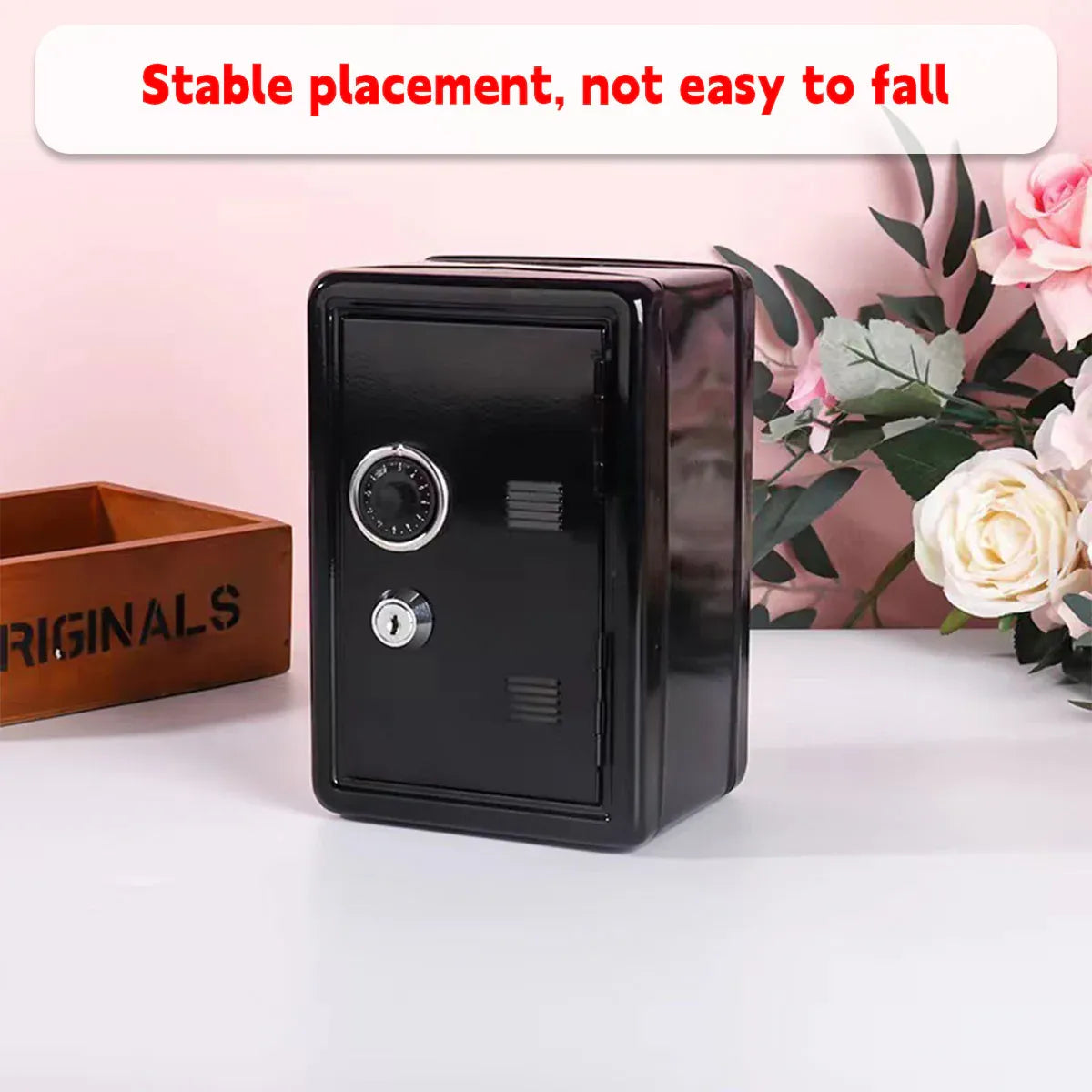 Piggy Bank Safe Cash Register Box Small Household Money Storage Safe V528-LOCK-BOX-BLACK-505821