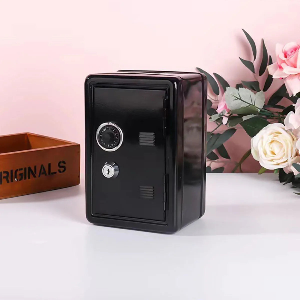 Piggy Bank Safe Cash Register Box Small Household Money Storage Safe V528-LOCK-BOX-BLACK-505821