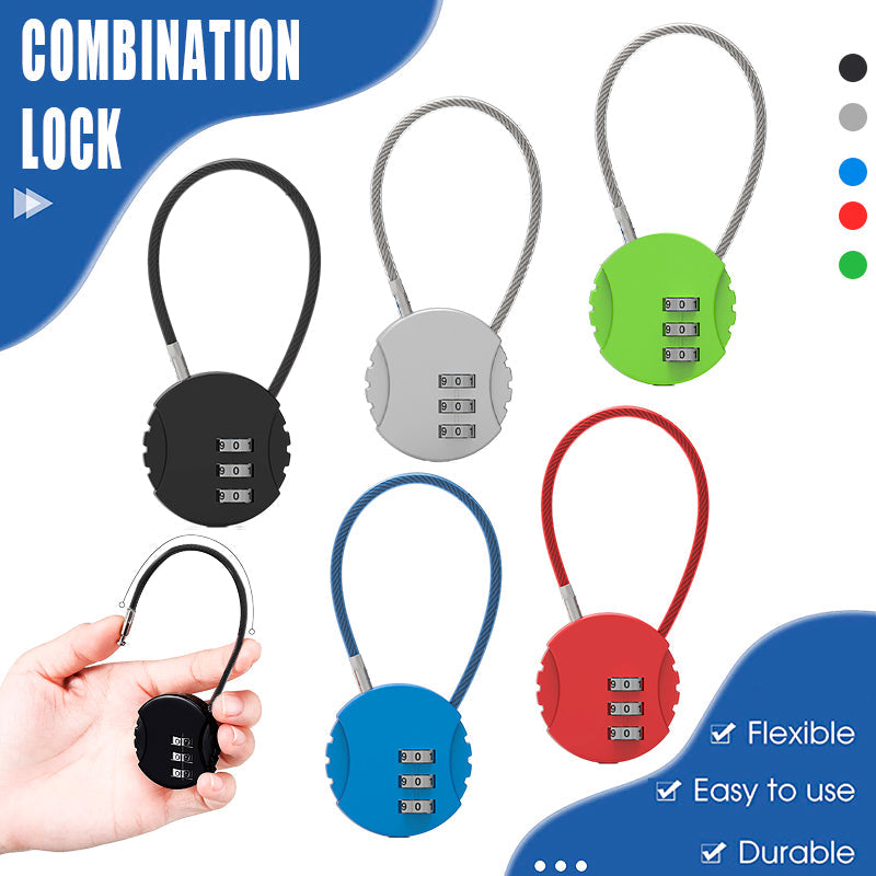 Combination Lock Padlock Locker 3 Digit Security Bike Suitcase Luggage Bag - Green V528-LOCK-GREEN-34321