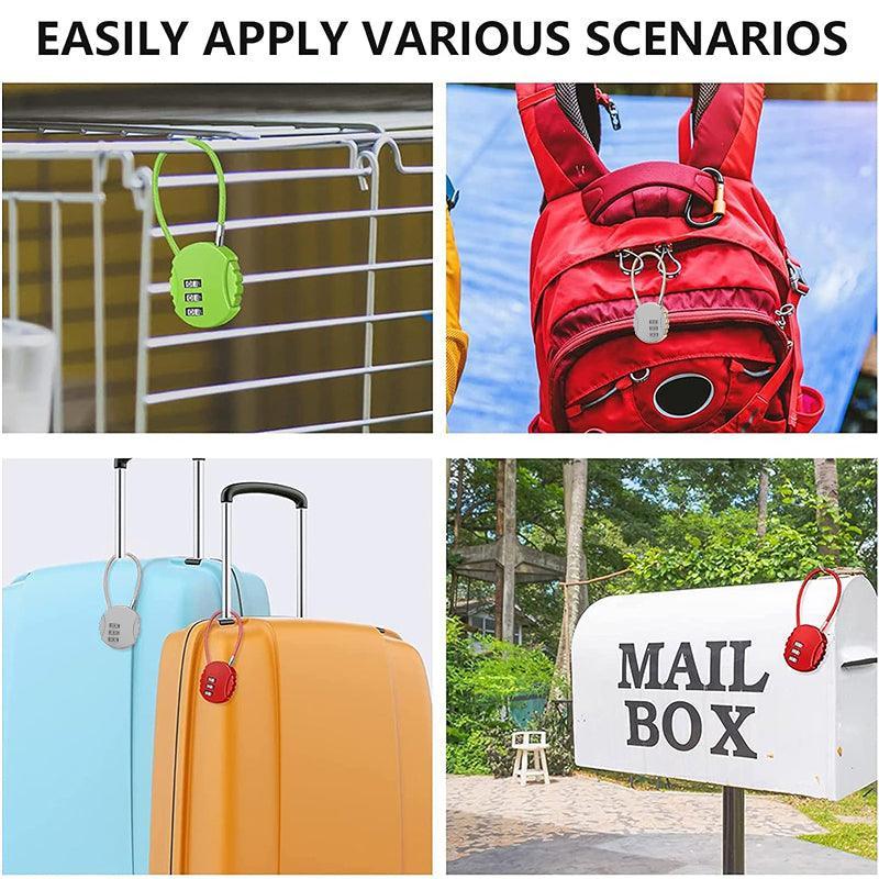 Combination Lock Padlock Locker 3 Digit Security Bike Suitcase Luggage Bag - Green V528-LOCK-GREEN-34321