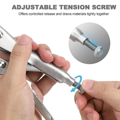 Multi-functional C-type Pliers Strong Manual Grip Round Mouth Clamping Tool - 5inch V528-LOCK-PLIERS-5INCHES-558390