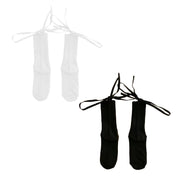Cross-Tie Women Lolita Socks Bandage Stockings Korean Style Middle Tube Socks - White+Black V528-LOLITASOCK-WHITEBLACK-657631