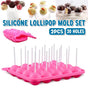 2pcs 20 Holes Round Silicone Moulds for Lollipop Candy Making Baking Tools V528-LOLLIPOP-MOLD-2PCS-652114
