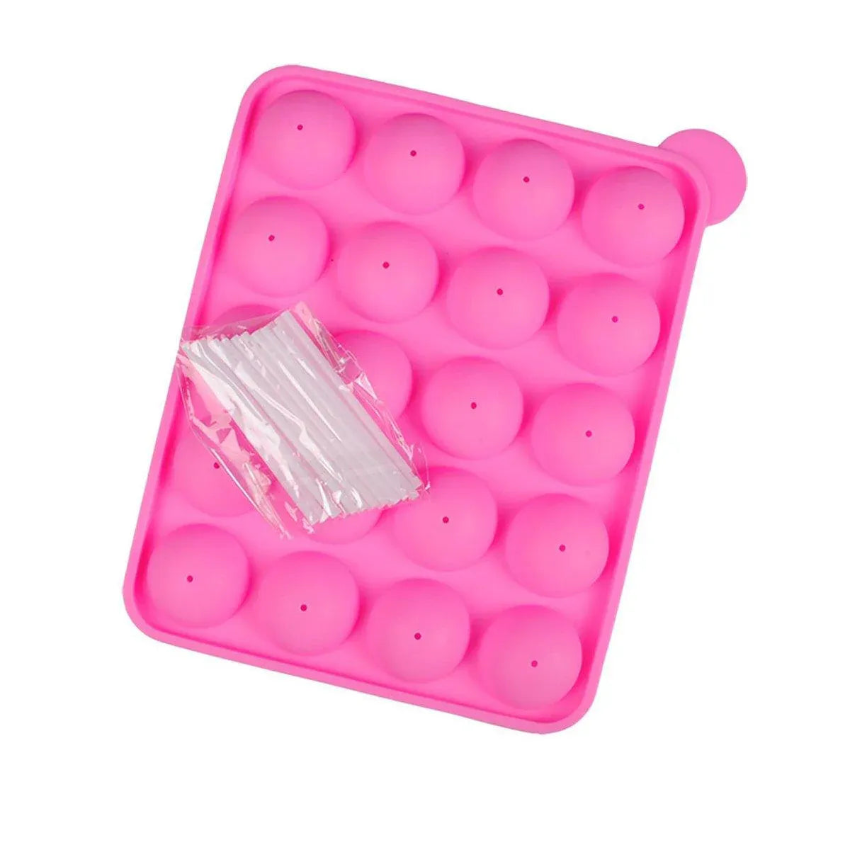 2pcs 20 Holes Round Silicone Moulds for Lollipop Candy Making Baking Tools V528-LOLLIPOP-MOLD-2PCS-652114