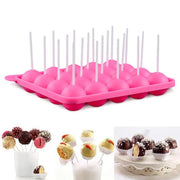 2pcs 20 Holes Round Silicone Moulds for Lollipop Candy Making Baking Tools V528-LOLLIPOP-MOLD-2PCS-652114