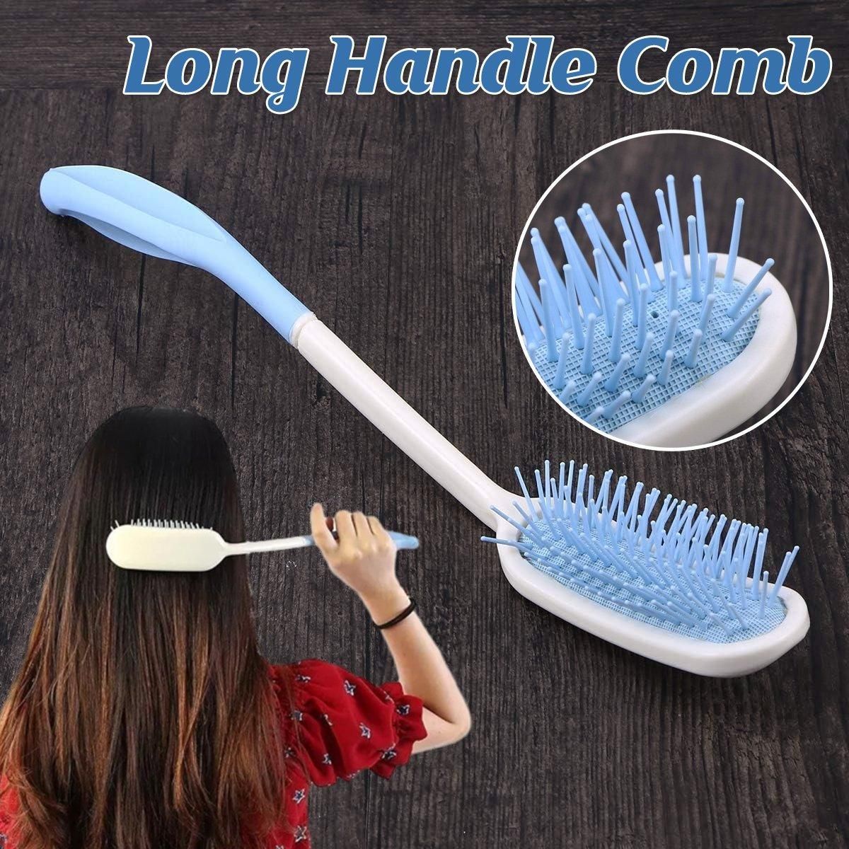 Extra Long Handle Comb Teeth and Brush for Elderly Easy Grip Hair Care Tool V528-LONG-COMB-446571