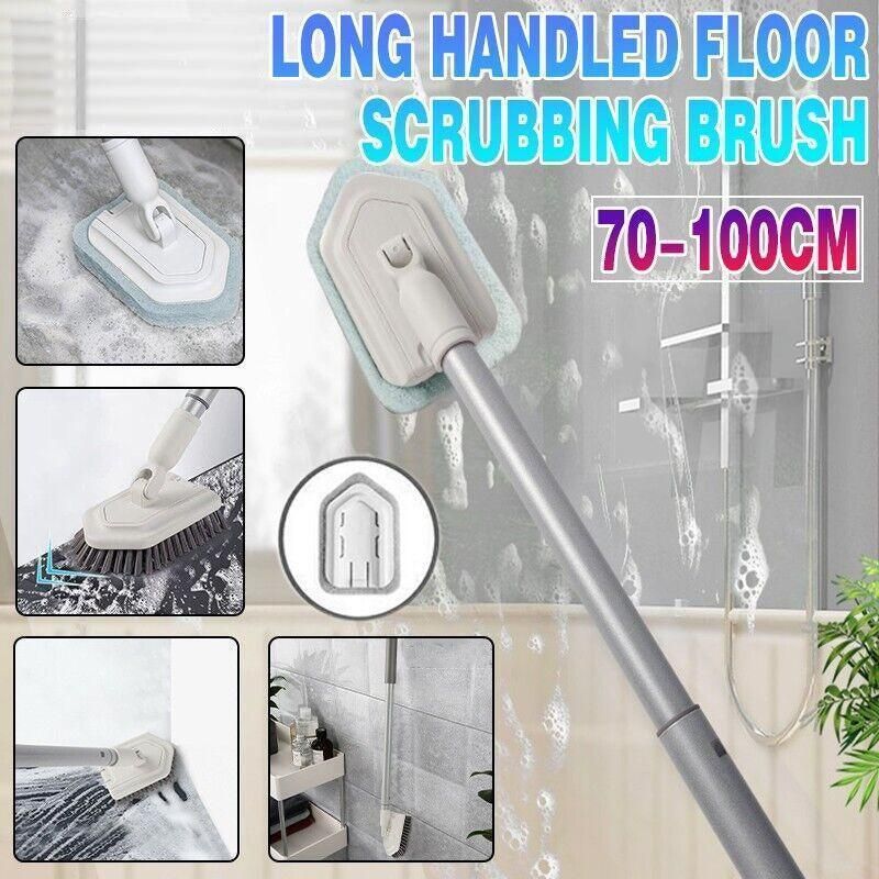 Long Handled Shower Scrub Brush with Extendable Pole for Bathroom Tiles V528-LONGFLOORBRUSH-114914