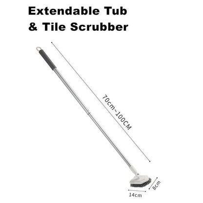 Long Handled Shower Scrub Brush with Extendable Pole for Bathroom Tiles V528-LONGFLOORBRUSH-114914