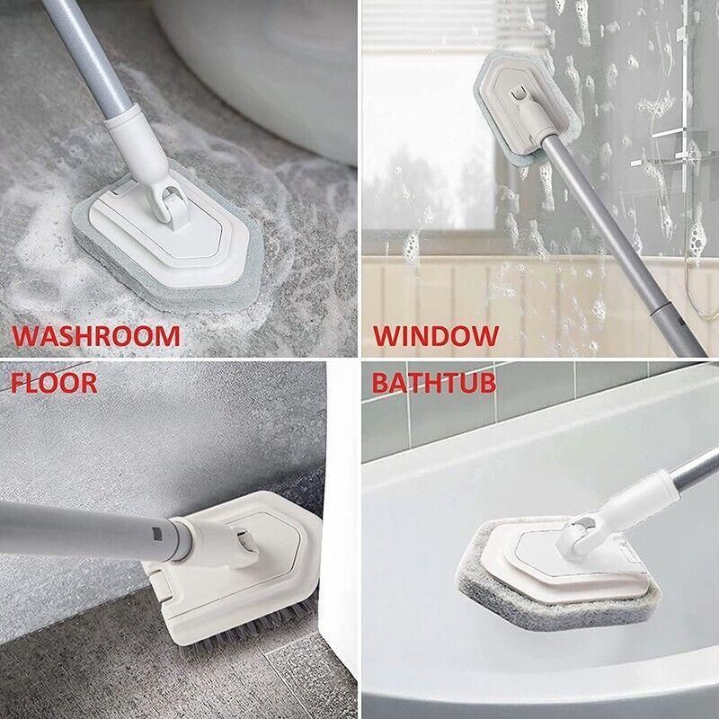 Long Handled Shower Scrub Brush with Extendable Pole for Bathroom Tiles V528-LONGFLOORBRUSH-114914