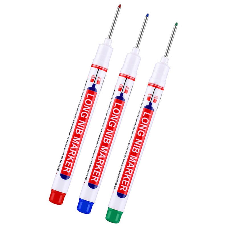 6Pcs Long Head Deep Hole Long Nosed Marker Multifunction Marker Deep Drill Hol V528-LONGHEADMARKER-6PCS-707145