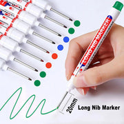 6Pcs Long Head Deep Hole Long Nosed Marker Multifunction Marker Deep Drill Hol V528-LONGHEADMARKER-6PCS-707145