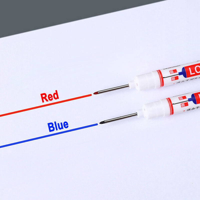 6Pcs Long Head Deep Hole Long Nosed Marker Multifunction Marker Deep Drill Hol V528-LONGHEADMARKER-6PCS-707145