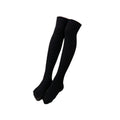 Womens Girls Long Socks Over Knee Thigh High Stockings Hosiery Tights Pantyhose - Black V528-LONGSOCKS-BLACK-980154