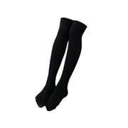 Womens Girls Long Socks Over Knee Thigh High Stockings Hosiery Tights Pantyhose - Black V528-LONGSOCKS-BLACK-980154