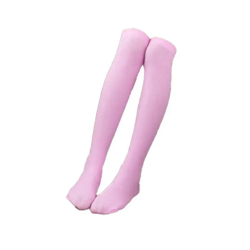Womens Girls Long Socks Over Knee Thigh High Stockings Hosiery Tights Pantyhose - Pink V528-LONGSOCKS-PINK-823910