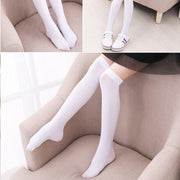 Womens Girls Long Socks Over Knee Thigh High Stockings Hosiery Tights Pantyhose - Pink V528-LONGSOCKS-PINK-823910