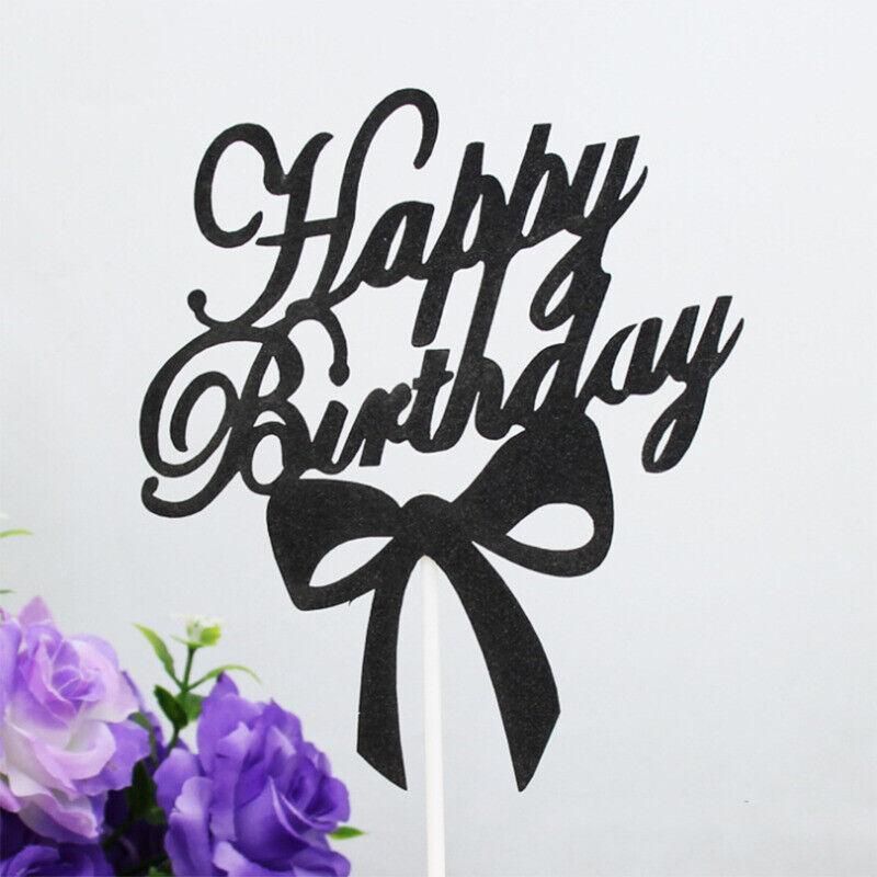 Happy Birthday Cake Topper Colour Printed Acrylic Party Decorations - Silver-Long Strip V528-LONGSTRIP-SILVER-447840