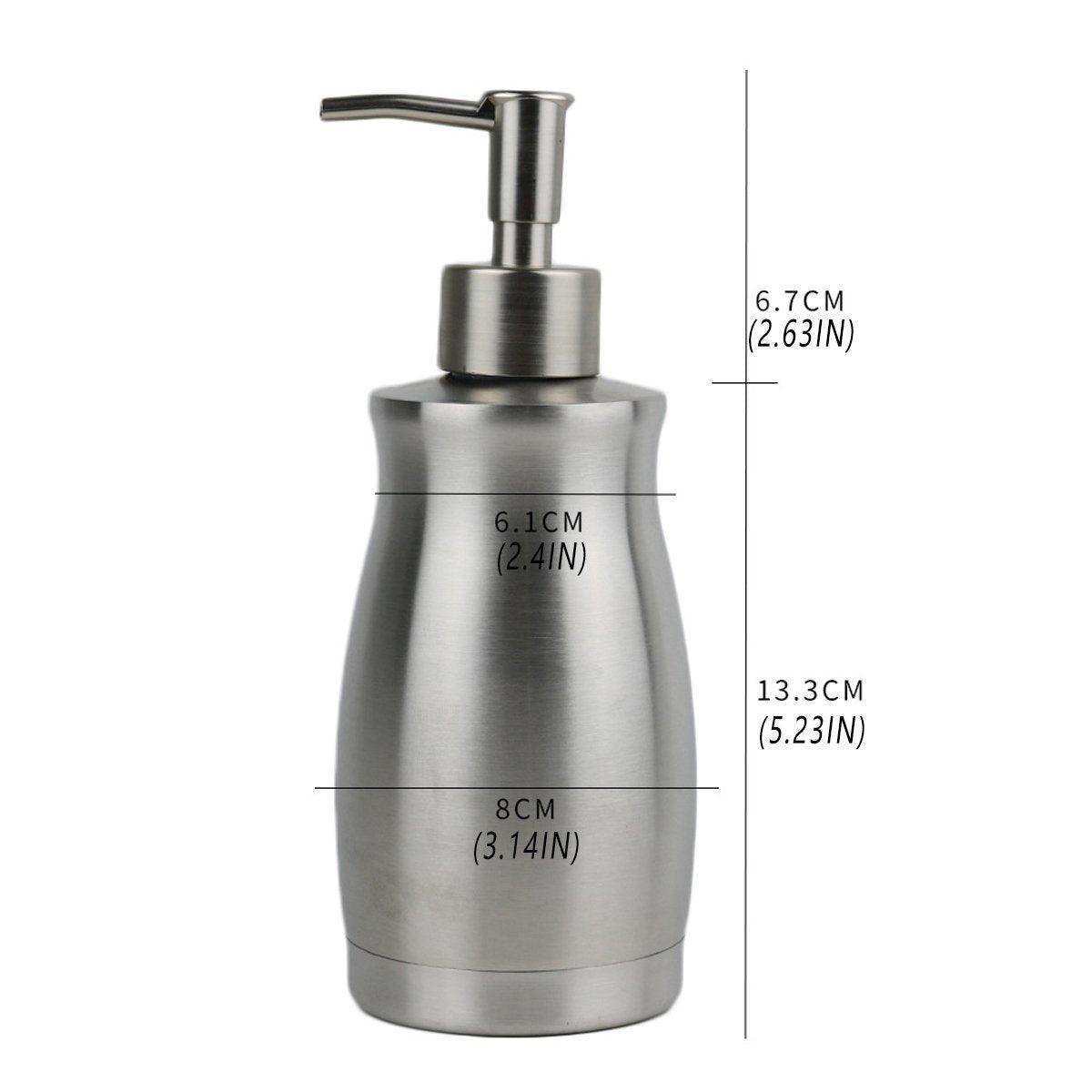 304 Household Stainless Steel Liquid Soap Lotion Shampoo Dispenser Bottle 400ML V528-LOTION-BOTTLE-400ML-593125