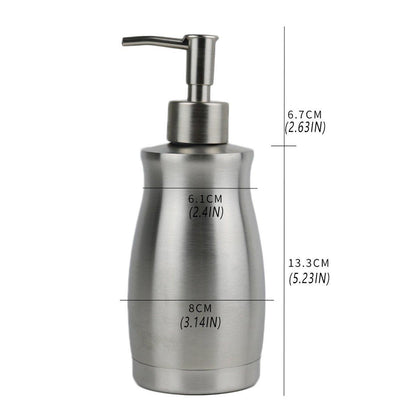 304 Household Stainless Steel Liquid Soap Lotion Shampoo Dispenser Bottle 400ML V528-LOTION-BOTTLE-400ML-593125