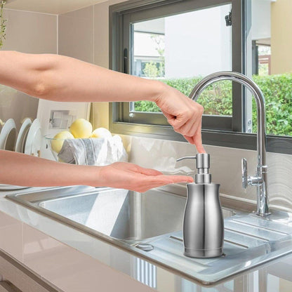 304 Household Stainless Steel Liquid Soap Lotion Shampoo Dispenser Bottle 400ML V528-LOTION-BOTTLE-400ML-593125