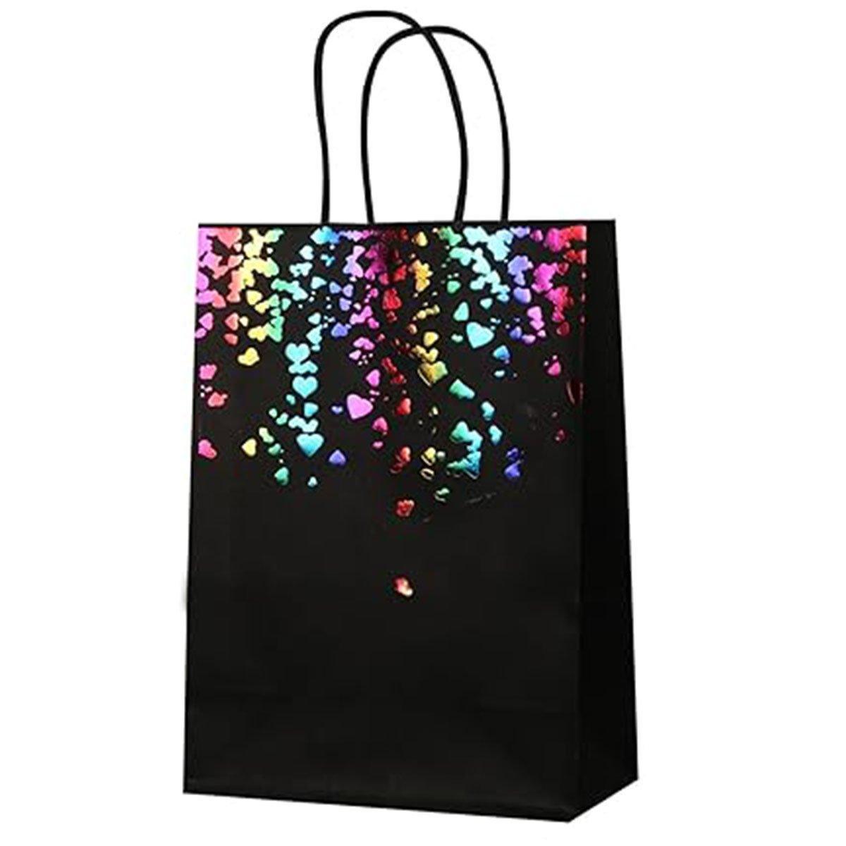 30PCS Kraft Paper Gift Bags Small Love Candy Bags Gold Foil Wedding Party Favors - White-Rose Gold Foil V528-LOVE-GIFT-BAG-30PCS-03-124561