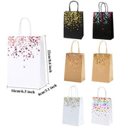 30PCS Kraft Paper Gift Bags Small Love Candy Bags Gold Foil Wedding Party Favors - White-Rainbow Foil V528-LOVE-GIFT-BAG-30PCS-04-863553