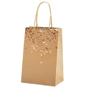 30PCS Kraft Paper Gift Bags Small Love Candy Bags Gold Foil Wedding Party Favors - White-Rainbow Foil V528-LOVE-GIFT-BAG-30PCS-04-863553