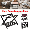 Foldable Bamboo Luggage Rack Hotel Room Portable Suitcase Holder Travel Rack V528-LR-BLACK-68-40-58-589160