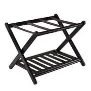 Foldable Bamboo Luggage Rack Hotel Room Portable Suitcase Holder Travel Rack V528-LR-BLACK-68-40-58-589160