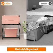 Foldable Bamboo Luggage Rack Hotel Room Portable Suitcase Holder Travel Rack V528-LR-BLACK-68-40-58-589160