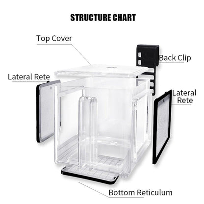 Acrylic Fish Isolation for Aquarium Guppy Fry Tropical Fish Breeding Growth Box V528-LSOLATION-BOX-1PC-589264
