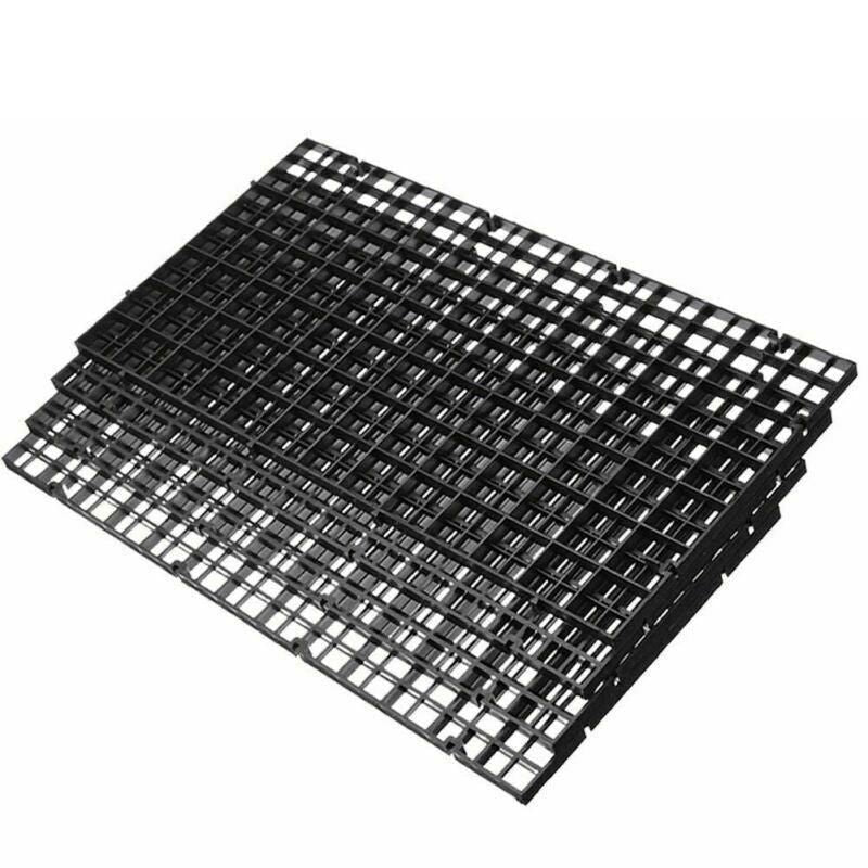 8Pcs Plastic Fish Grid Divider Durable Holder Fish Tank Tray Egg Crate Aquarium - White V528-LSOLATIONBOARD-WHITE-8PCS-84396