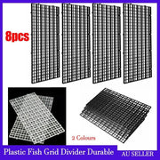 8Pcs Plastic Fish Grid Divider Durable Holder Fish Tank Tray Egg Crate Aquarium - White V528-LSOLATIONBOARD-WHITE-8PCS-84396