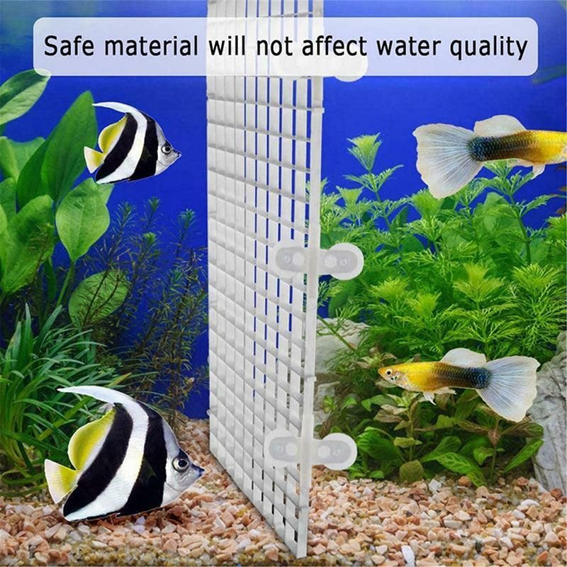 8Pcs Plastic Fish Grid Divider Durable Holder Fish Tank Tray Egg Crate Aquarium - White V528-LSOLATIONBOARD-WHITE-8PCS-84396