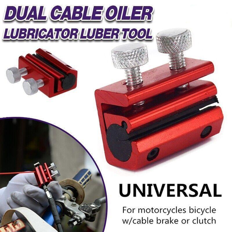 Universal Motorcycle Dual Cable Oiler Luber Lubricator Tool Mx Dirt Bike V528-LUBRICATORTOOL-RED-491217