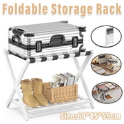 Foldable Luggage Rack Stand Portable Black Storage Shelf for Bedroom Travel V528-LUGGAGE-RACK-WHITE-741112