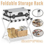 Foldable Luggage Rack Stand Portable Black Storage Shelf for Bedroom Travel V528-LUGGAGE-RACK-WHITE-741112