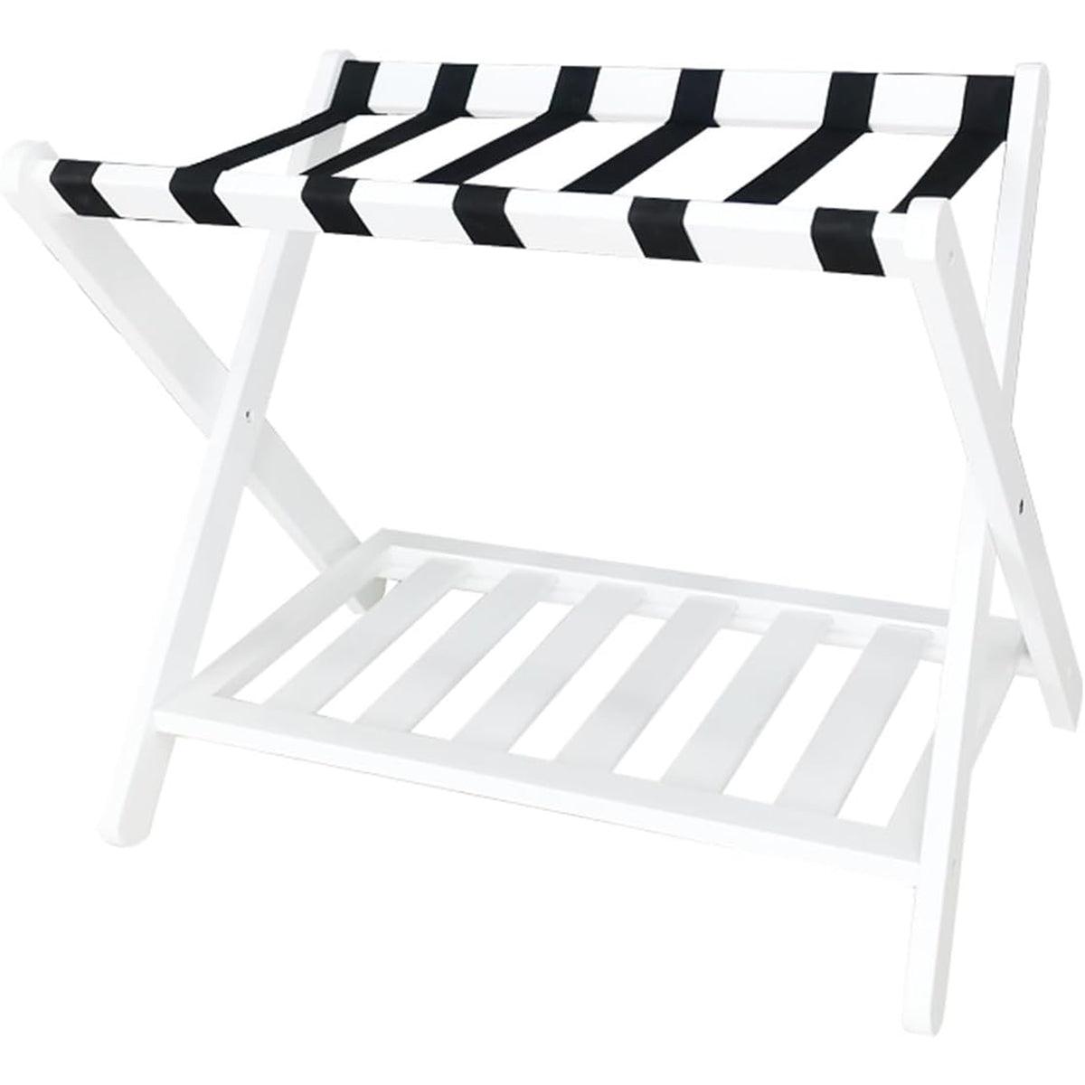 Foldable Luggage Rack Stand Portable Black Storage Shelf for Bedroom Travel V528-LUGGAGE-RACK-WHITE-741112