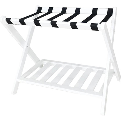 Foldable Luggage Rack Stand Portable Black Storage Shelf for Bedroom Travel V528-LUGGAGE-RACK-WHITE-741112