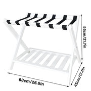 Foldable Luggage Rack Stand Portable Black Storage Shelf for Bedroom Travel V528-LUGGAGE-RACK-WHITE-741112
