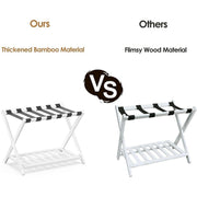 Foldable Luggage Rack Stand Portable Black Storage Shelf for Bedroom Travel V528-LUGGAGE-RACK-WHITE-741112