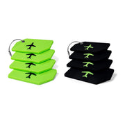 5PCS High-Quality Silicone Luggage Tags Name Address Boarding Pass Travel ID - Black V528-LUGGAGE-TAG-BLACK-5PCS-886871