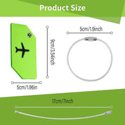5PCS High-Quality Silicone Luggage Tags Name Address Boarding Pass Travel ID - Black V528-LUGGAGE-TAG-BLACK-5PCS-886871