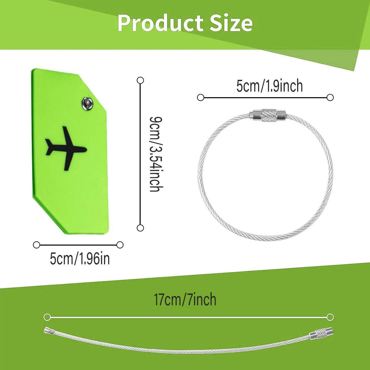 5PCS High-Quality Silicone Luggage Tags Name Address Boarding Pass Travel ID - Black V528-LUGGAGE-TAG-BLACK-5PCS-886871