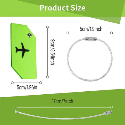 5PCS High-Quality Silicone Luggage Tags Name Address Boarding Pass Travel ID - Black V528-LUGGAGE-TAG-BLACK-5PCS-886871