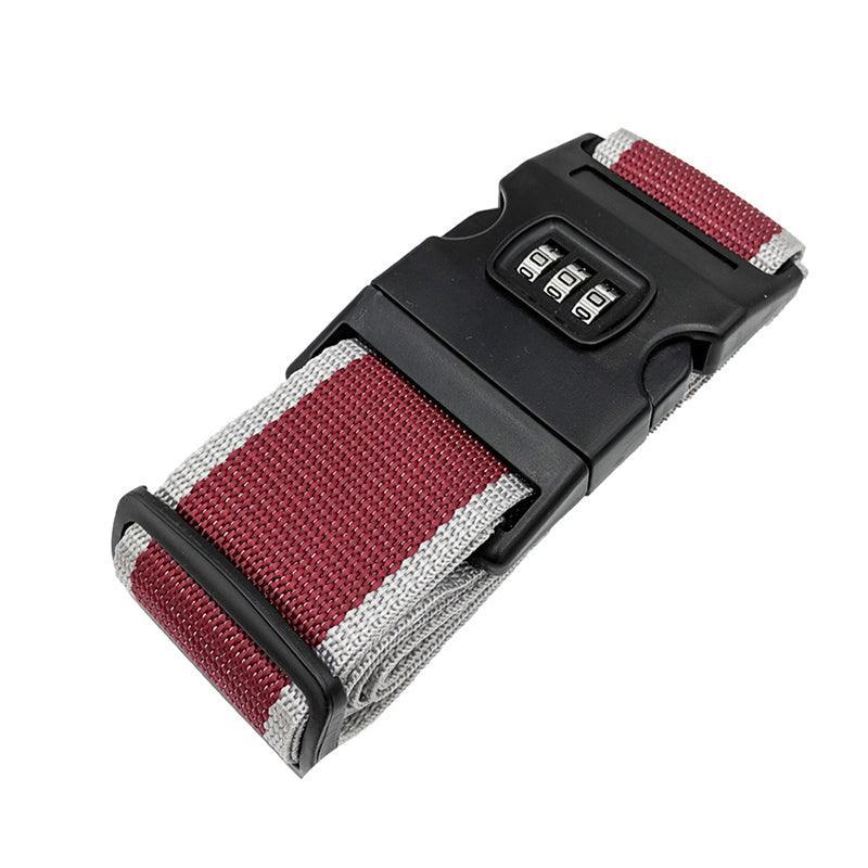 Luggage Strap Code Password Travel Suitcase Secure Lock Safe Nylon Packing Belt - Red V528-LUGGAGESTRAP-RED-874470