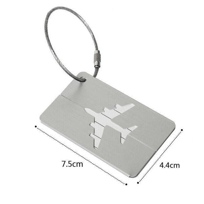 Luggage Tag Aluminum Travel Baggage Suitcase Identity Address Name Label Cards - Black V528-LUGGAGETAG-BLACK-516383