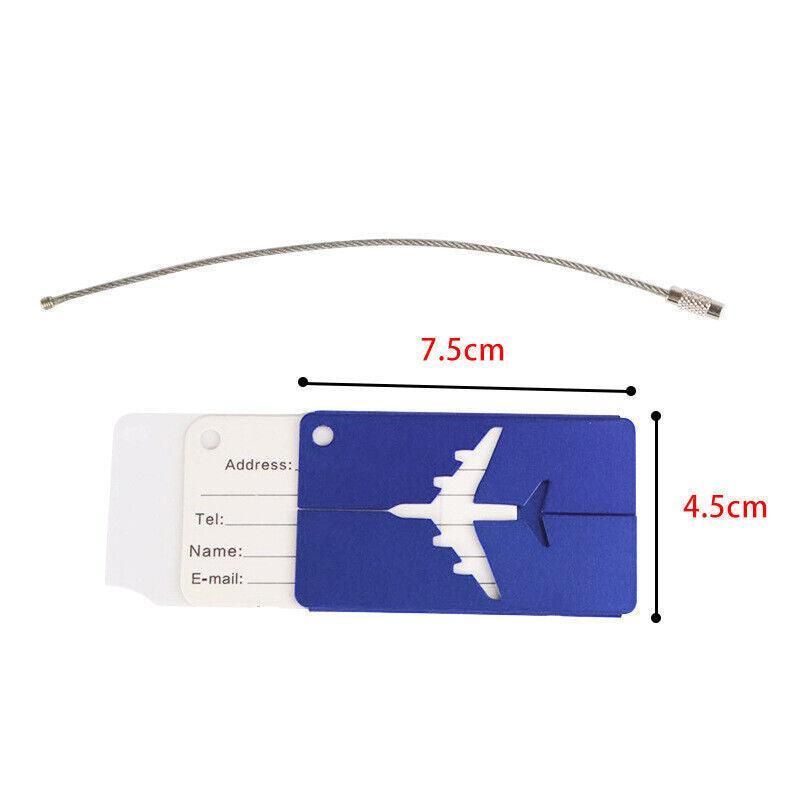 Luggage Tag Aluminum Travel Baggage Suitcase Identity Address Name Label Cards - Red V528-LUGGAGETAG-RED-609095