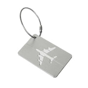 Luggage Tag Aluminum Travel Baggage Suitcase Identity Address Name Label Cards - Silver V528-LUGGAGETAG-SILVER-206696